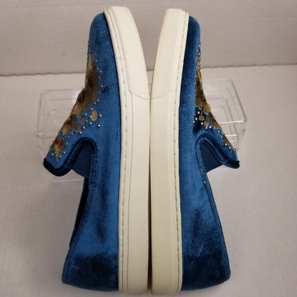 Vince Camuto Women's Brandia Velvet‎ Boho Embroidered Floral Slip On Shoes Sz 7W - Picture 9 of 13